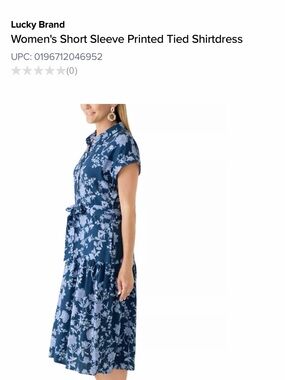 Lucky Brand Navy and Cream Floral Maxi Dress
